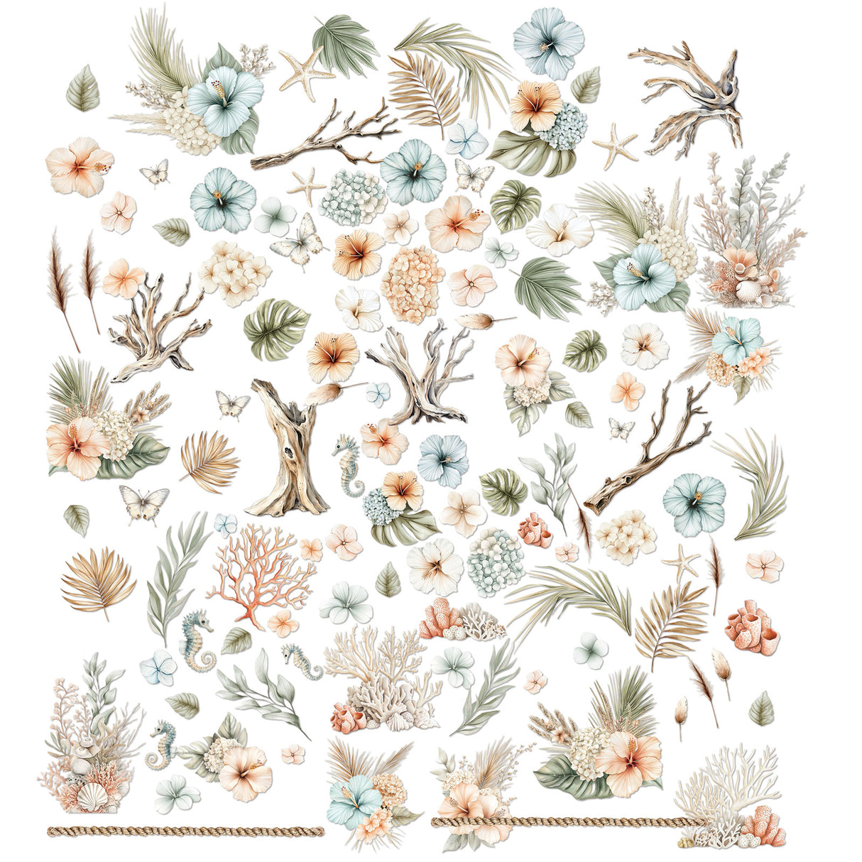 49 & Market Coastal Soul Laser Cut Botanicals - JCS-36961