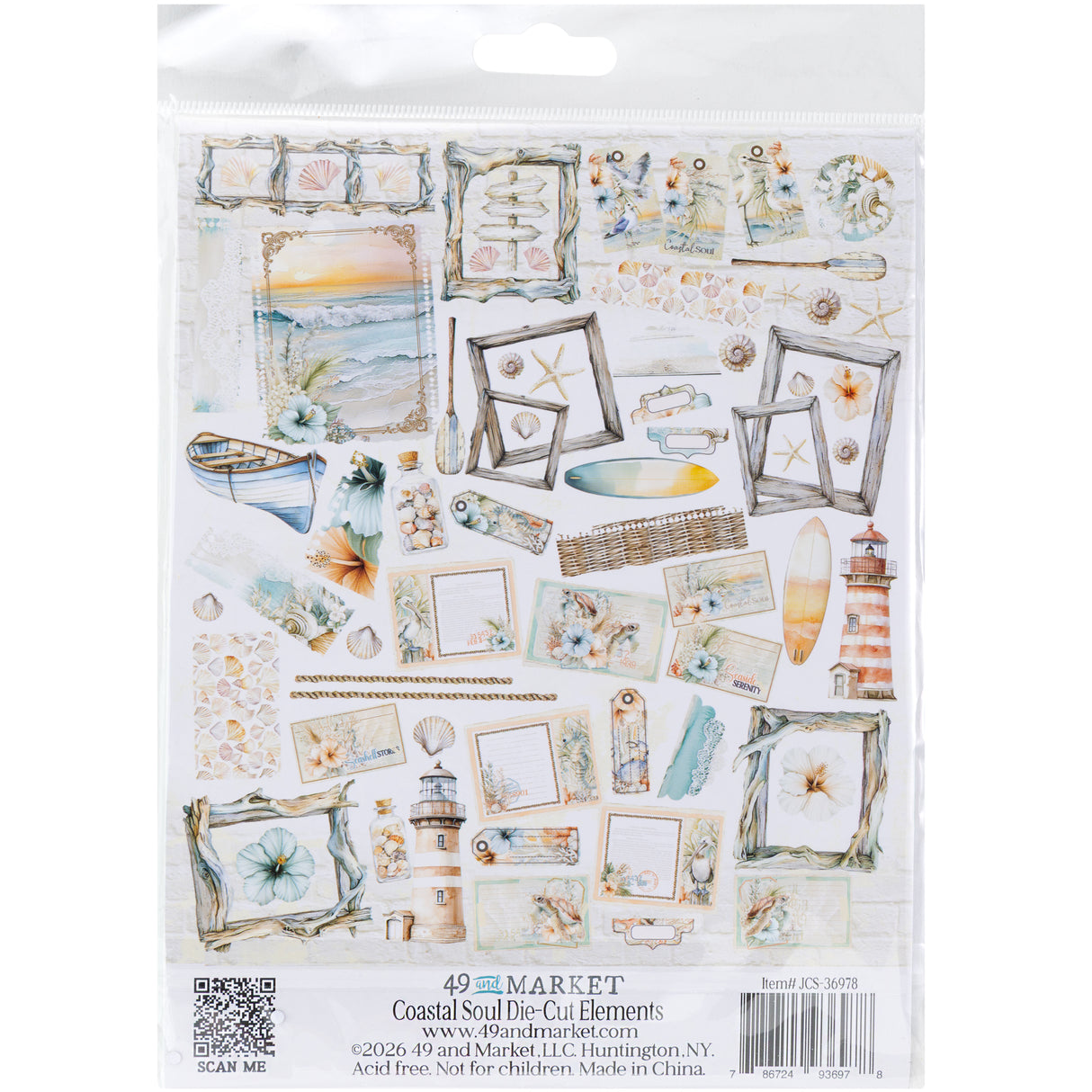 49 & Market Coastal Soul Die-Cuts Elements - JCS-36978