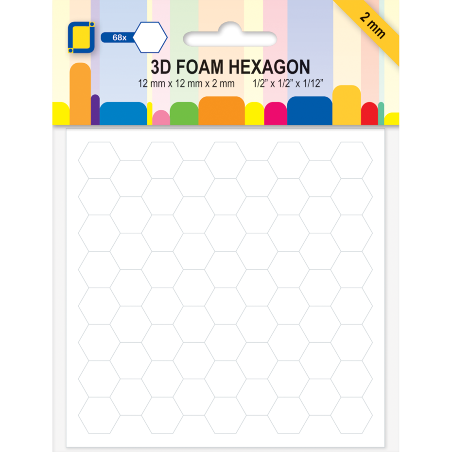 JEJE Produkt 3D Foam Hexagon 12x12x2mm (68pcs) (3.2882)
