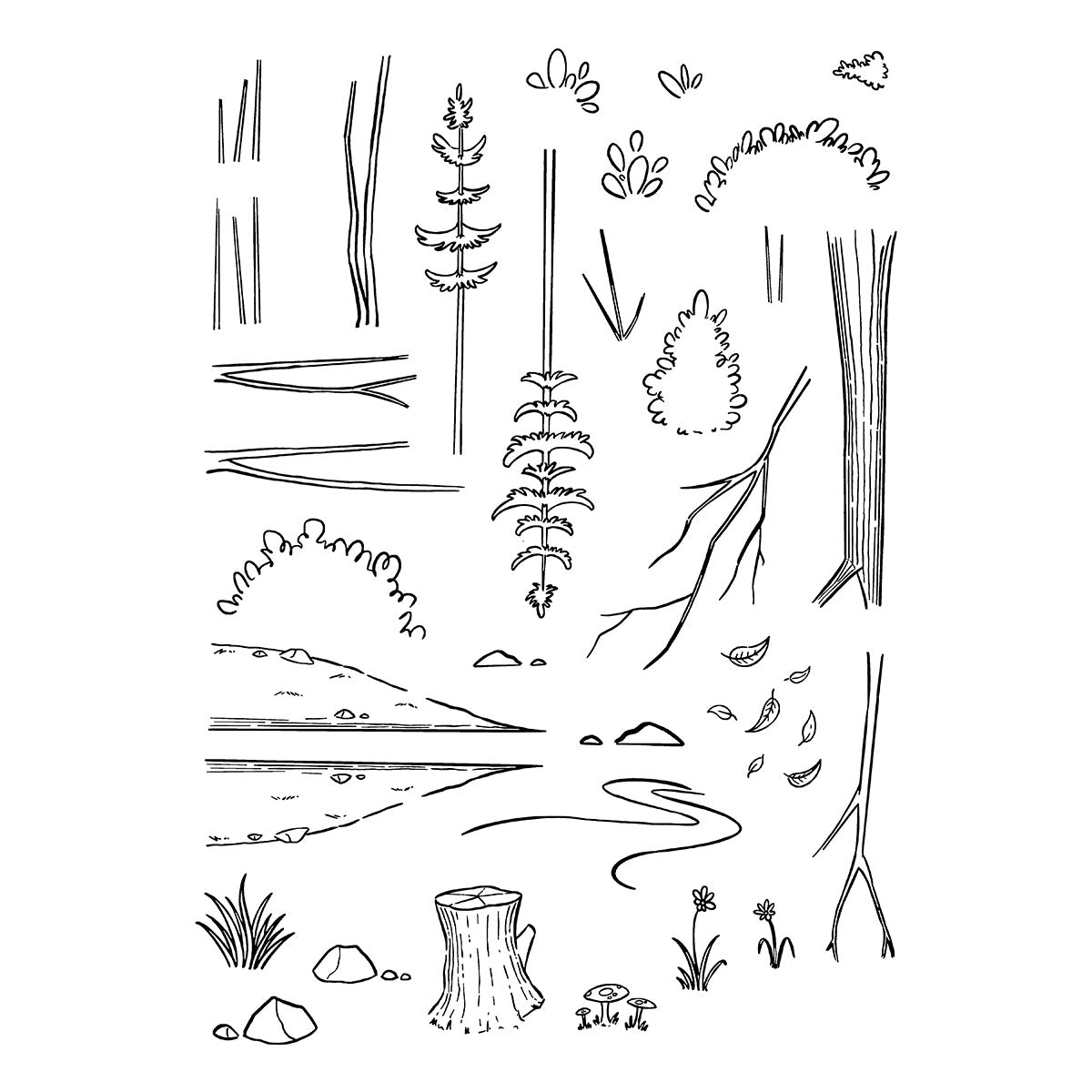 Spellbinders Beyond Stamping Custom Woodland Clear Stamp Set by Josh Griffiths Studio - JGS0009