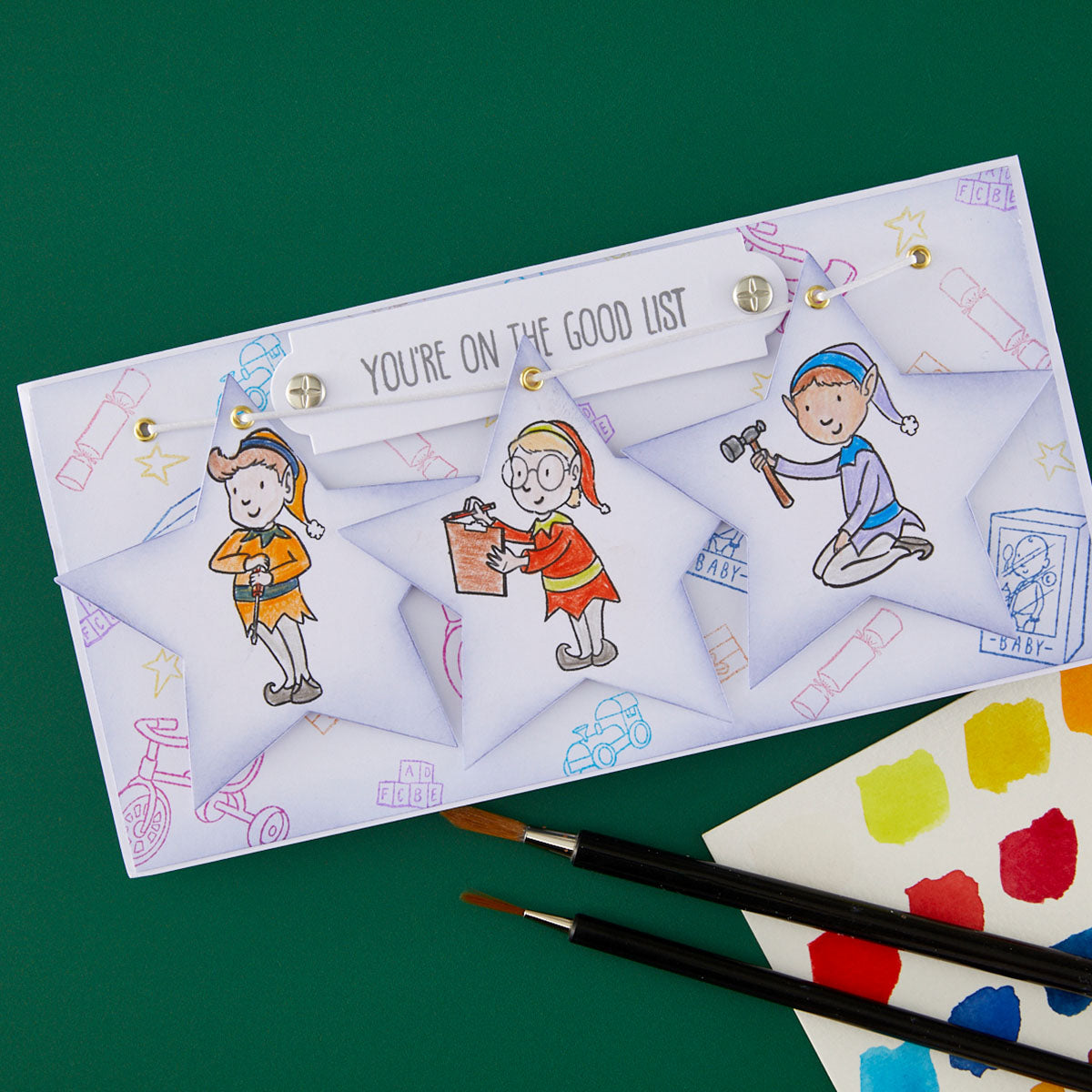 Spellbinders Elves at Work Clear Stamp Set by Josh Griffiths Studio