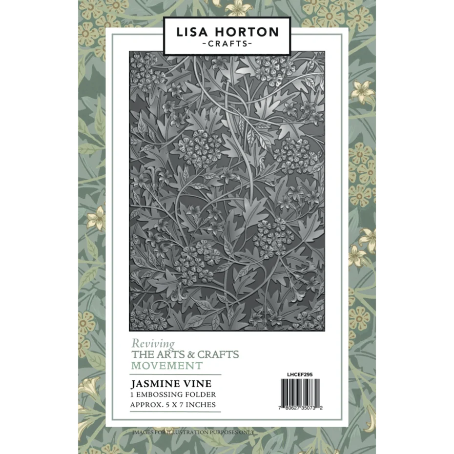 Lisa Horton Crafts Reviving the Arts and Crafts Movement Jasmine Vine 3D Embossing Folder & Stencil Bundle