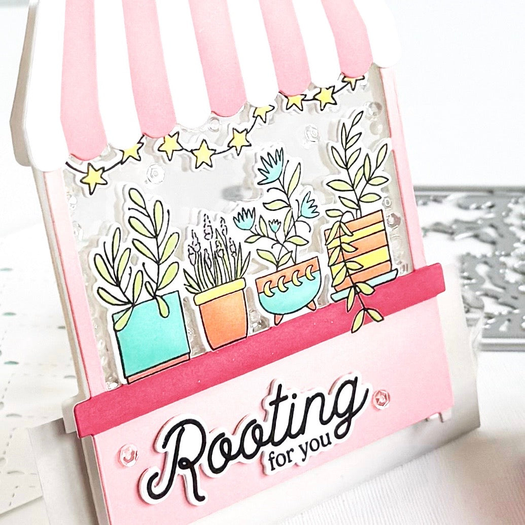 Pinkfresh Studio Flower Market stencil & Die Bundle