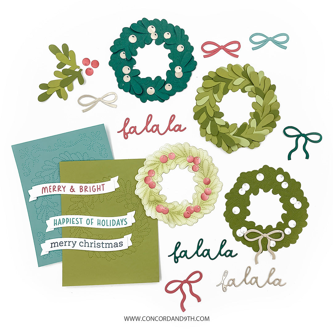 Concord & 9th Joyful Wreath Stamp and Dies Bundle