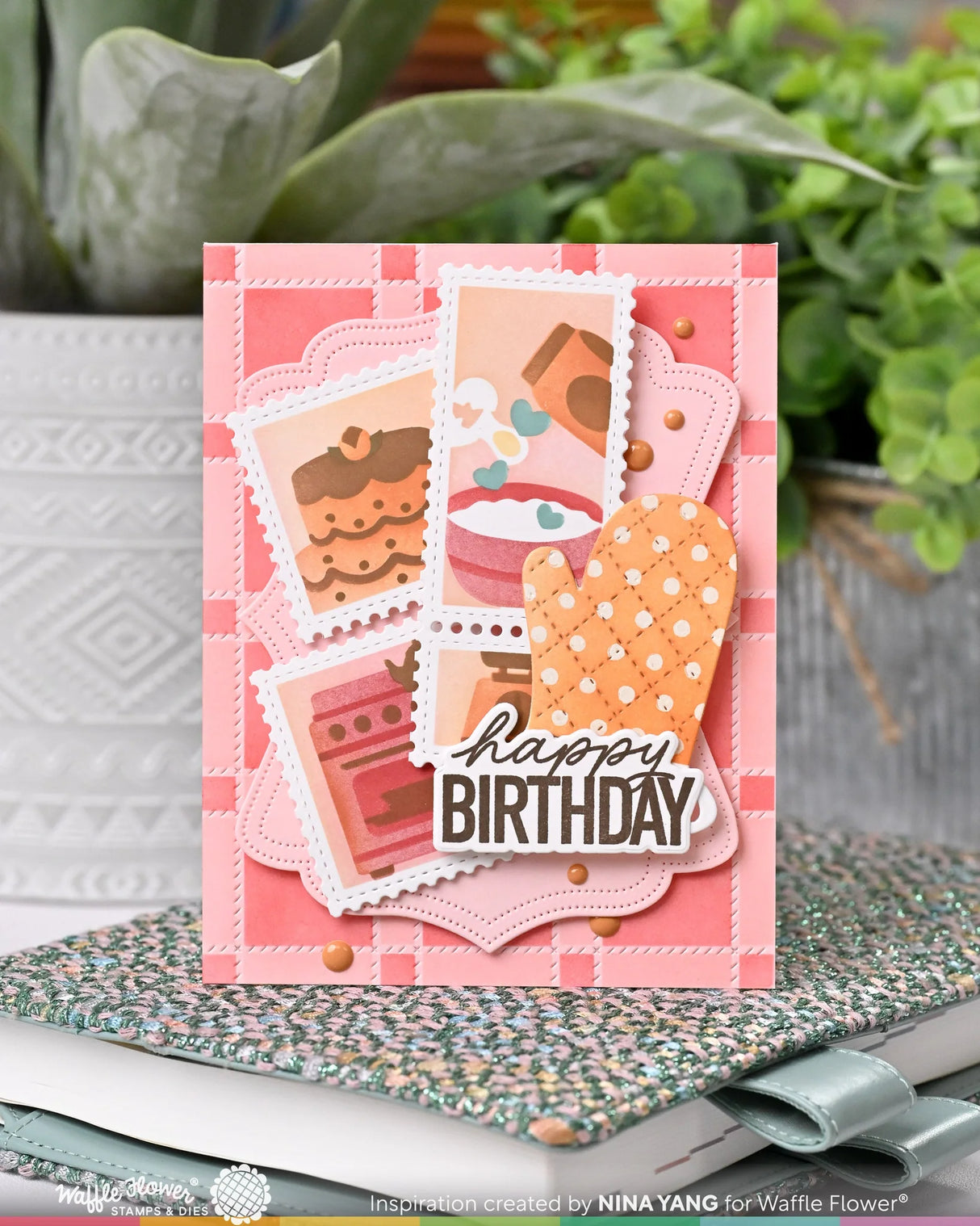 JWaffle Flower Craft ust Mitts Coloring Stencil