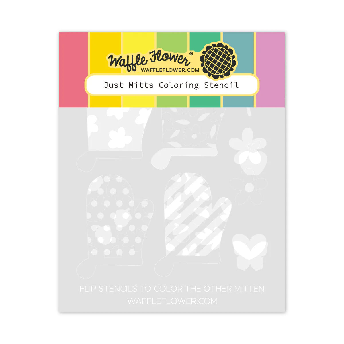 JWaffle Flower Craft ust Mitts Coloring Stencil