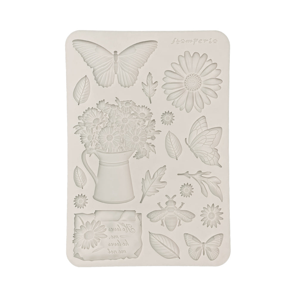 Stamperia Daisy Art A5 Silicon Mould Daisy and Butterfly (KACMA603)