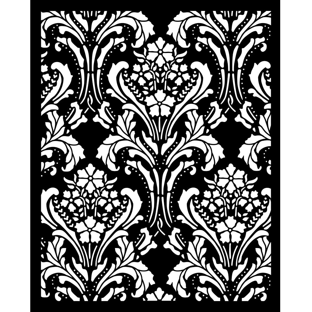 Stamperia Quiet Days Thick Stencil Baroque Tapestry 20x25 cm (KSTD191)