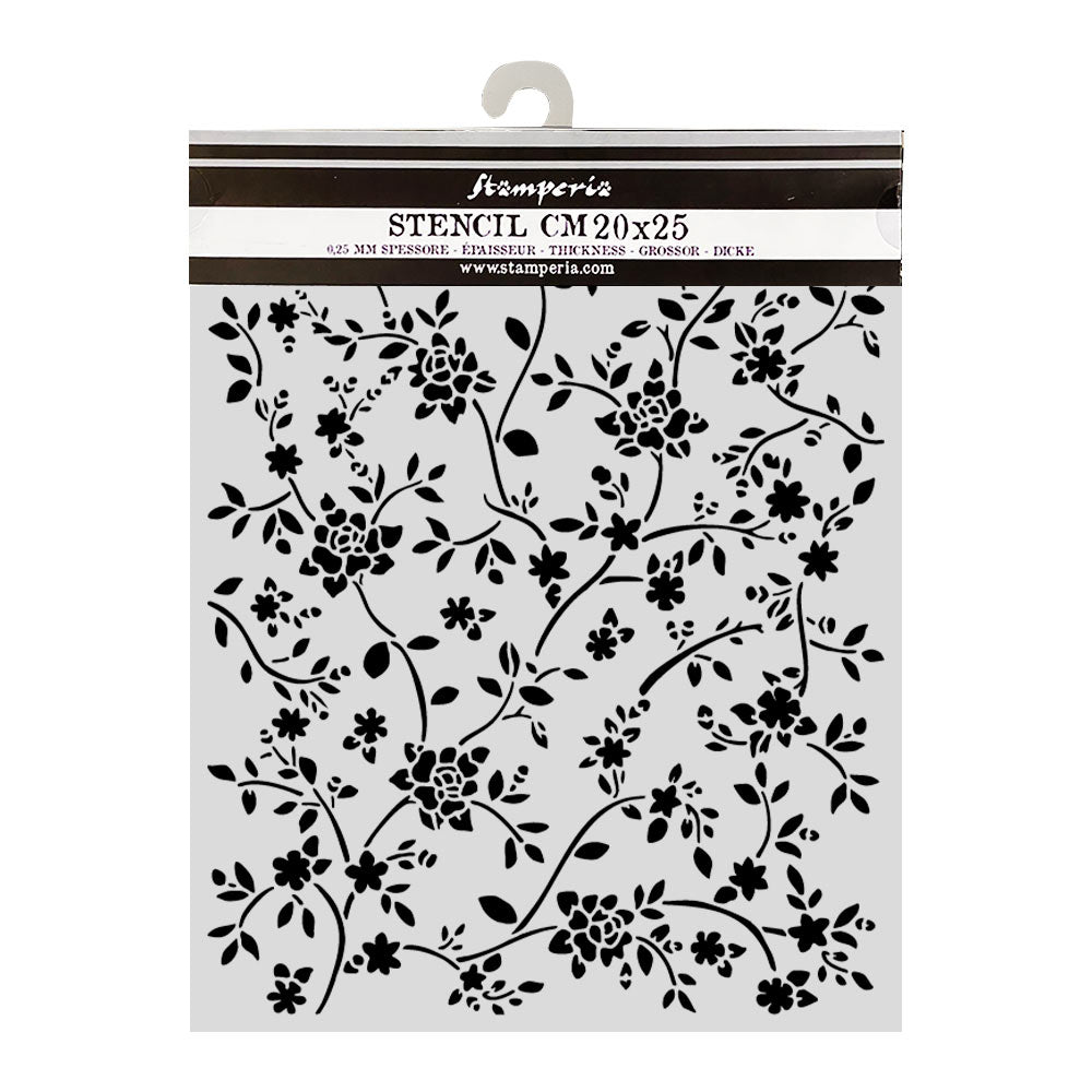 Stamperia All Around Thick Stencils 20x25cm Ramage (KSTD207)
