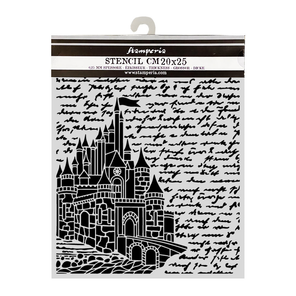 Stamperia Wonderland Thick Stencils 20x25cm Castle (KSTD208)
