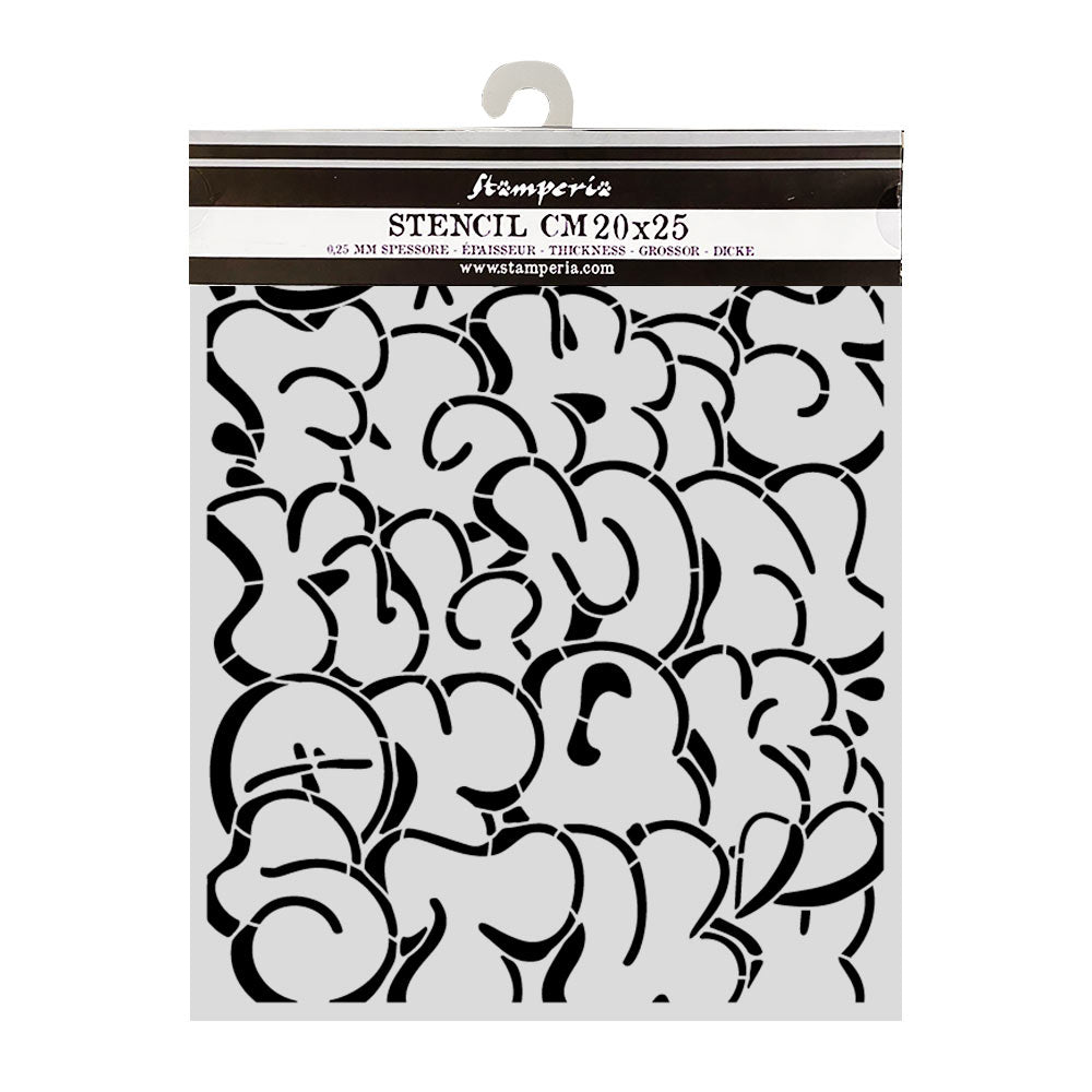 Stamperia Furry Friends 2 Thick Stencils 20x25cm Pop Art Pattern by Antonis Tzanidakis - KSTD227
