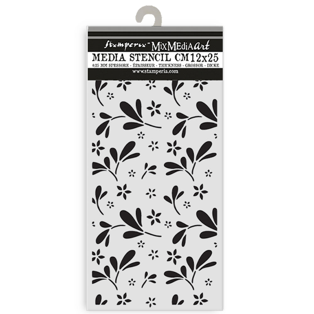 Stamperia Family Thick Stencil 12×25cm Big Flower Pattern (KSTDL143)