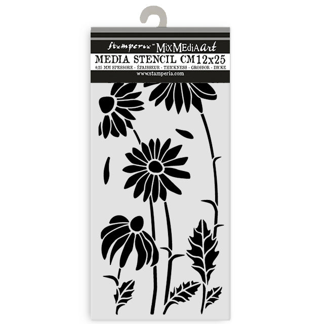 Stamperia Daisy Art Thick Stencil 12x25cm Daisies (KSTDL146)