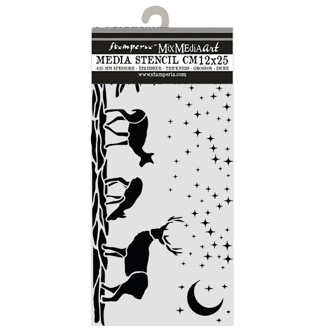 Stamperia Thick Stencil 12 x 25cm Christmas Deers - KSTDL169