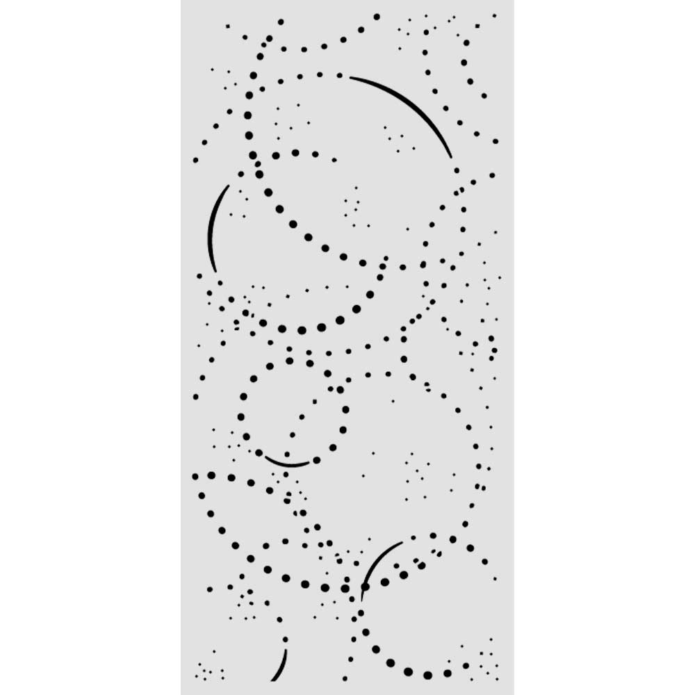 Stamperia Cosmos Thick Stencils 12x25cm Ink Orbits by Cristina Radovan - KSTDL173