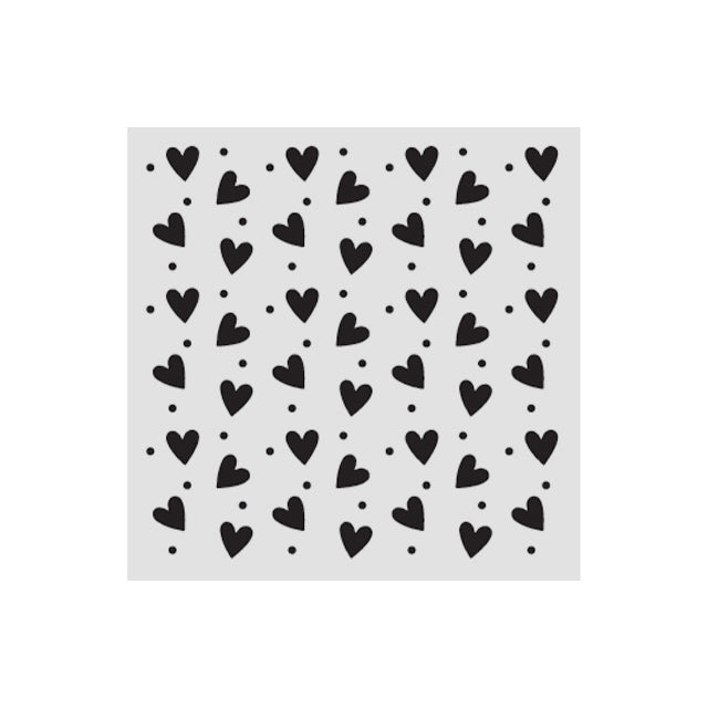 Stamperia Family Thick Stencil 12×12cm Heart Texture (KSTDS68)