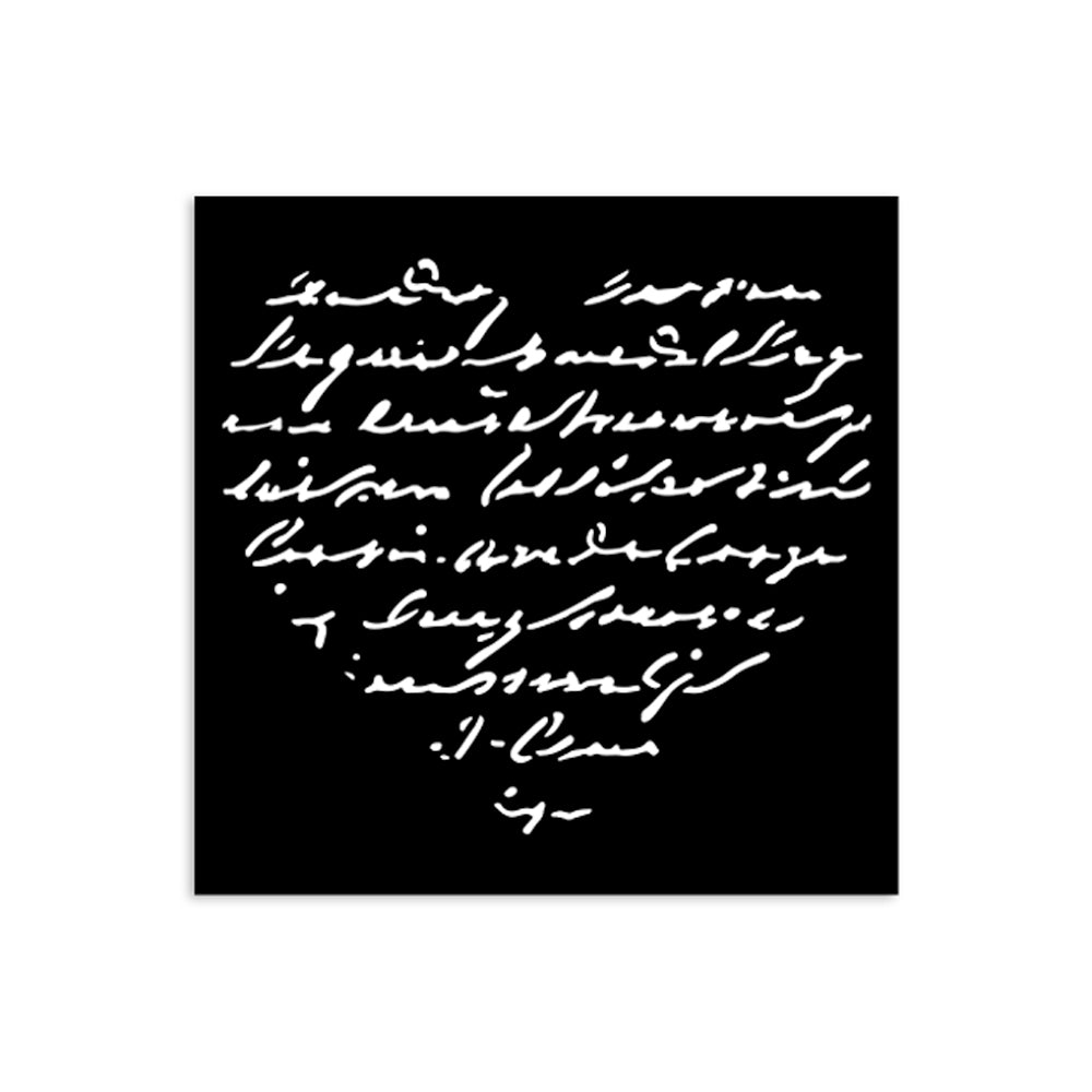 Stamperia Family Thick Stencil 12×12cm Heart With Writing (KSTDS69)