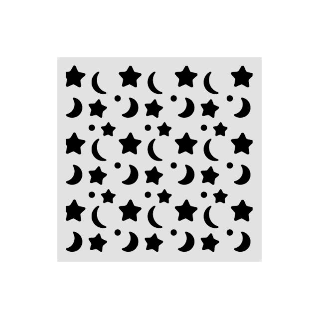 Stamperia Baby Thick Stencil 12×12cm Star & Moon (KSTDS71)