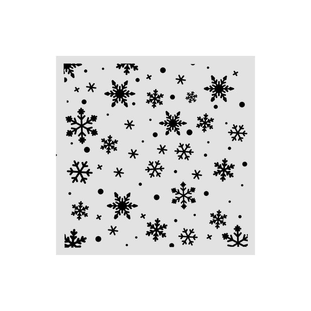 Stamperia Thick Stencil 12 x 12cm Christmas Snowflakes Pattern - KSTDS73