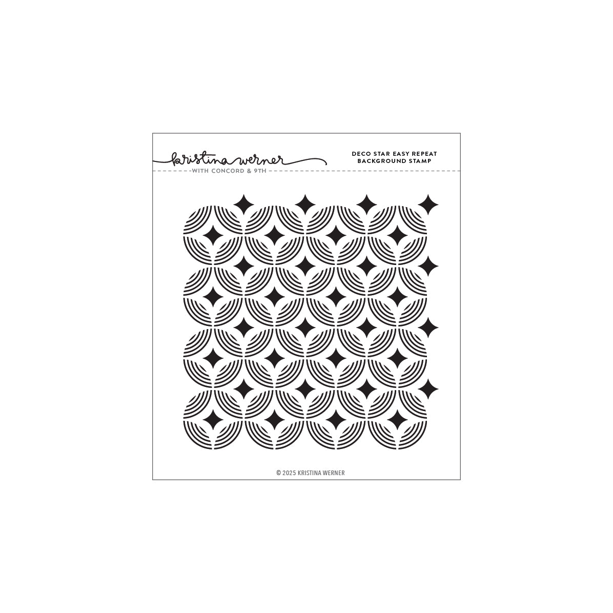 Concord & 9th Kristina Werner Deco Star Easy Repeat Background Stamp (6 x 6)
