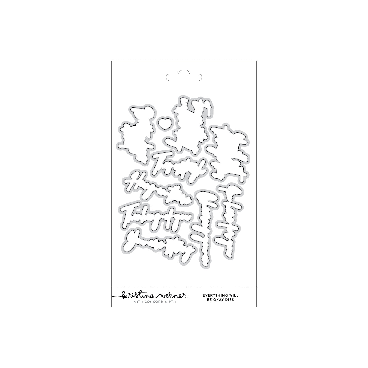 Concord & 9th KW Everything Will Be Okay Stamp Set / Die Bundle