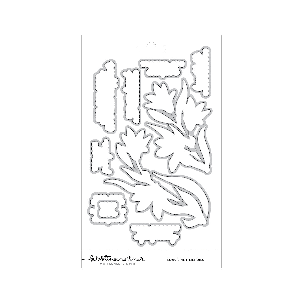 Concord & 9th KW Long Line Lilies Stamp Set & Dies (6 x 8)