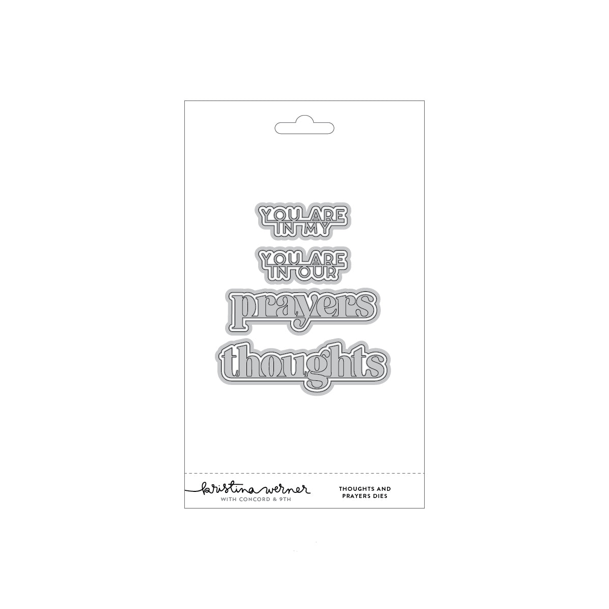 Concord & 9th KW Thoughts and Prayers Stamp Set & Dies (3 x 3)