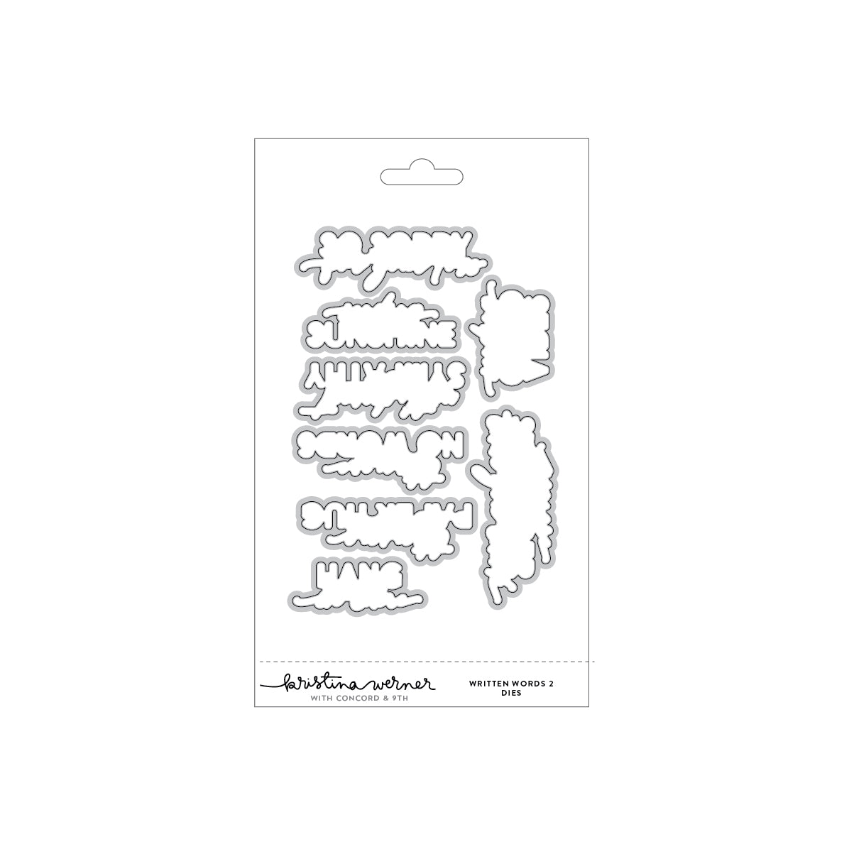 Concord & 9th KW Written Words 2 Stamp Set & Dies (4 x 6)