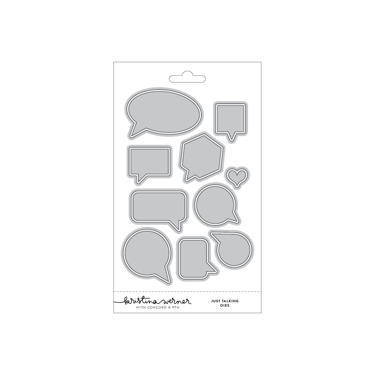 Concord & 9th KW Just Talking Stamp Set (6 x 8) / Die Bundle