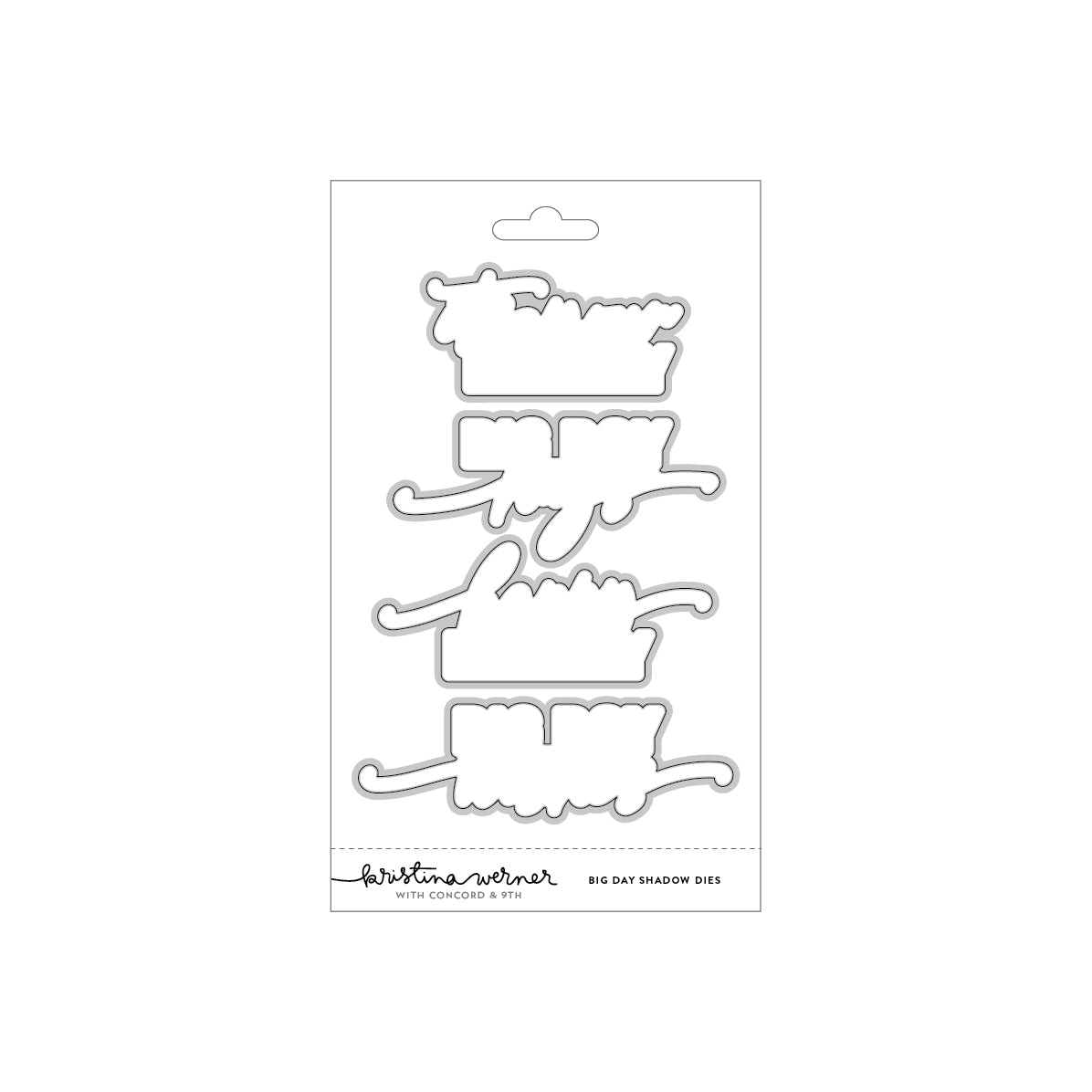 Concord & 9th Kristina Werner Big Day Birthday Stamp Set (6 x 8) & cordinating 3 dies