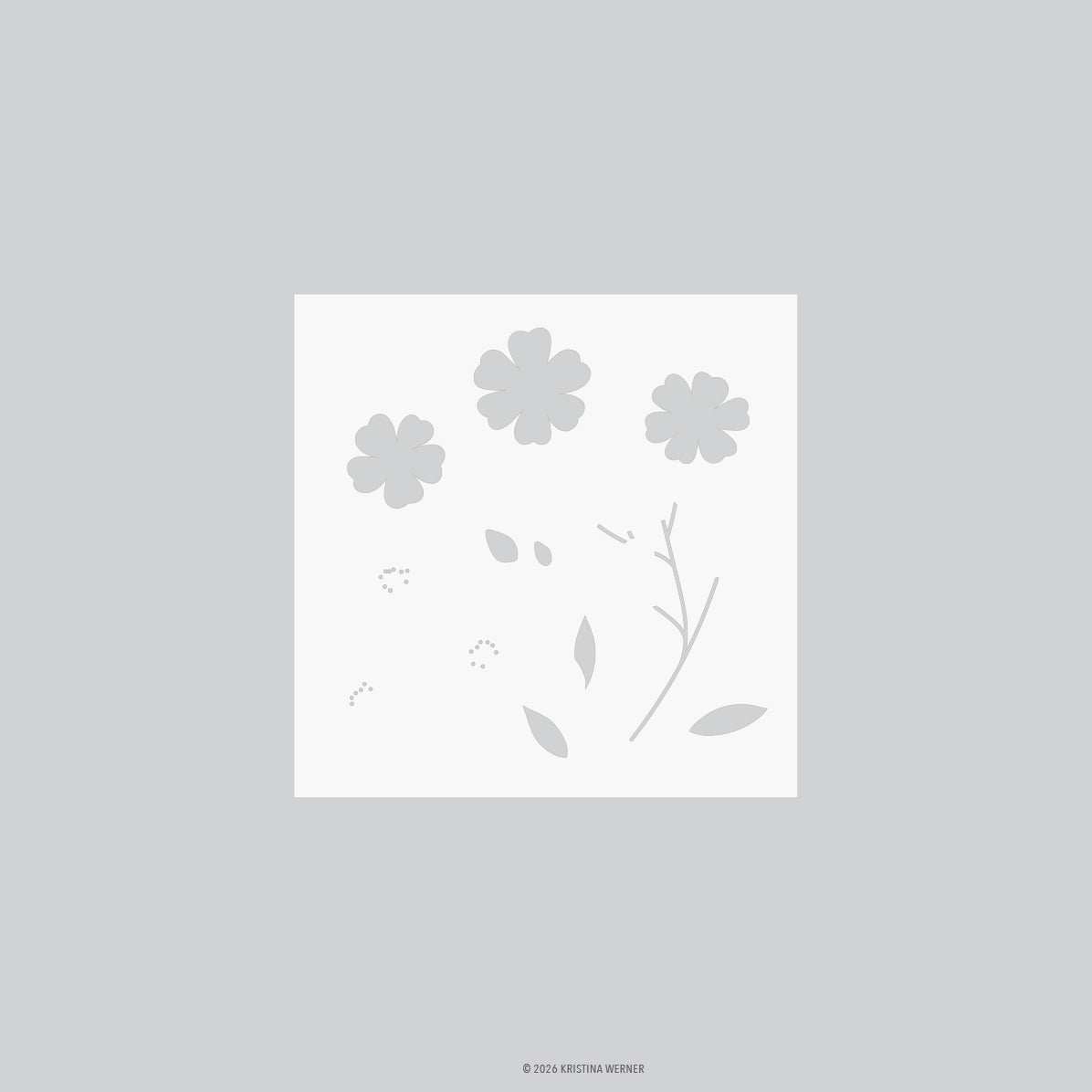 Concord & 9th KW Spring Stem Stencil (1 qty; 6 x 6)