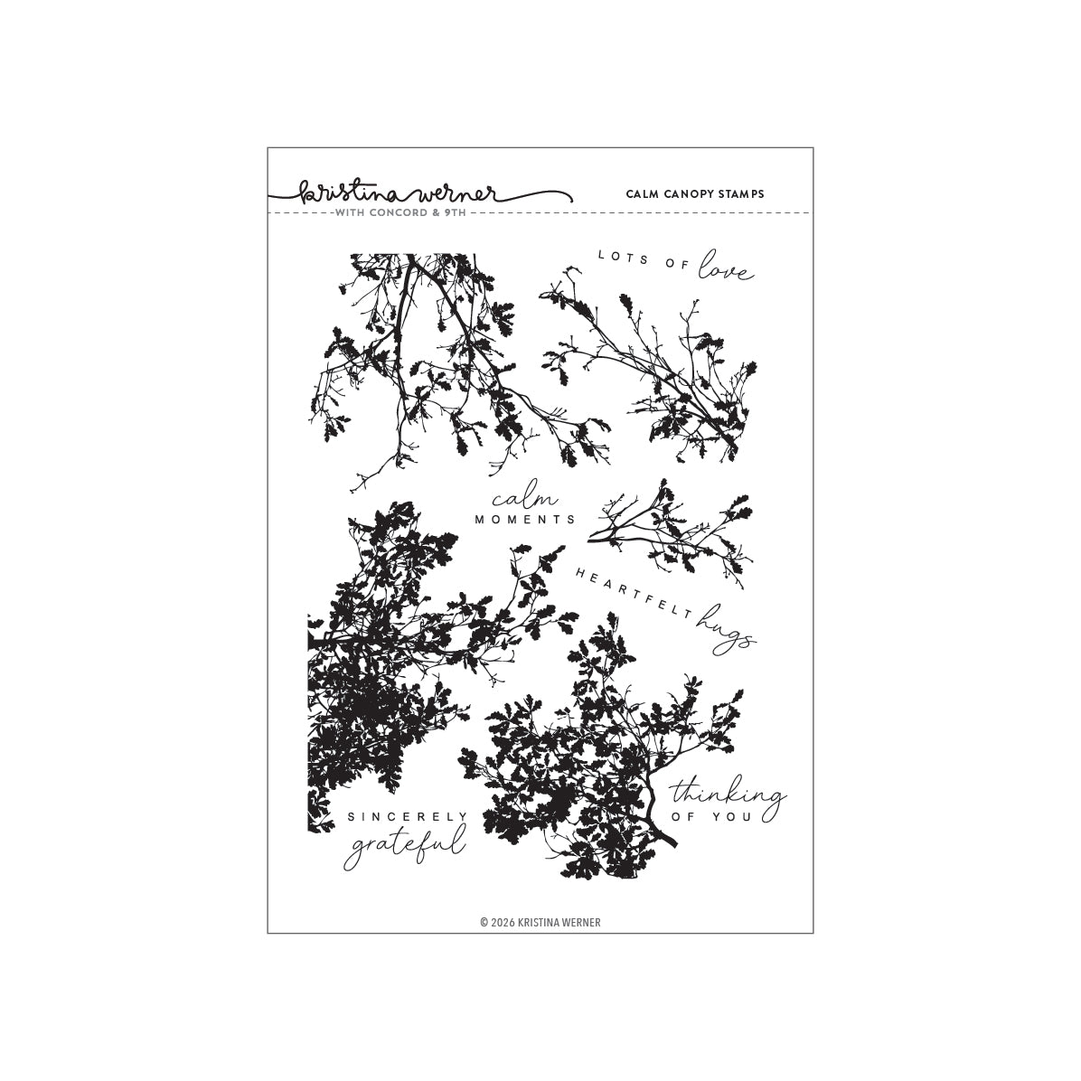 Concord & 9th KW Calm Canopy Stamp & Die Bundle