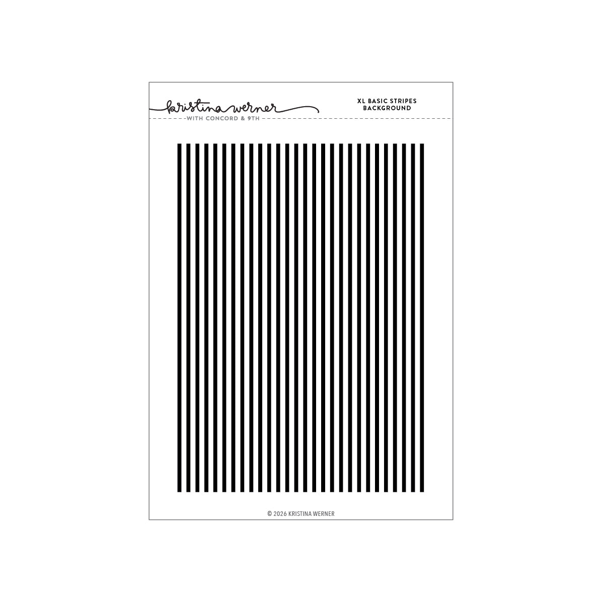 Concord & 9th KW XL Basic Stripes Background Stamp (6 x 8)