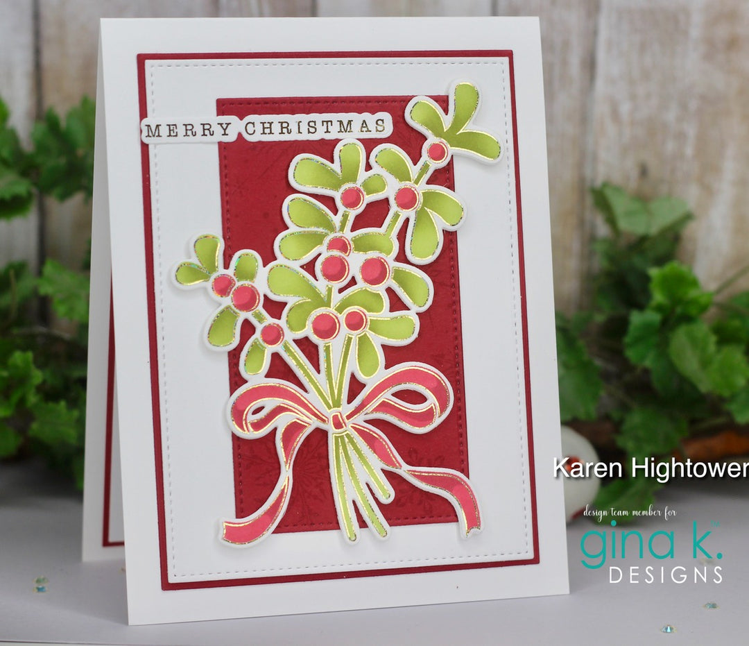 Gina K Designs POLY-GLAZE Foiling Sheets- Layered Mistletoe