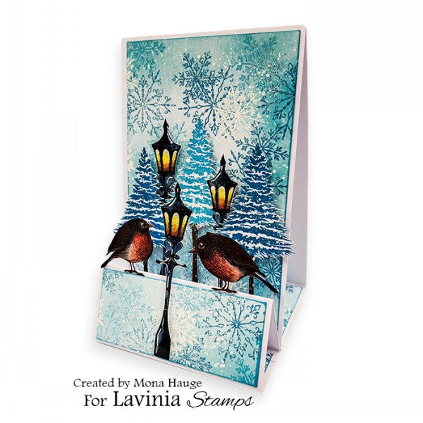 Lavinia Stamp Snowy Fir Tree Stamp LAV930