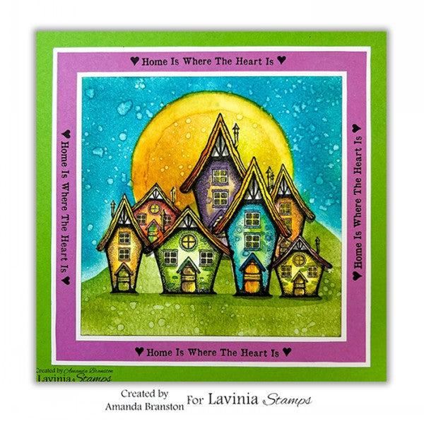 Lavinia Stamp Woodland Cottages Stamp LAV936