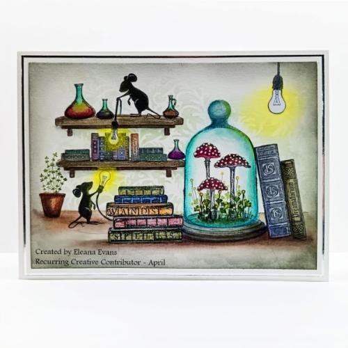 Lavinia Stamp Purple Cap Mushrooms Stamp LAV974