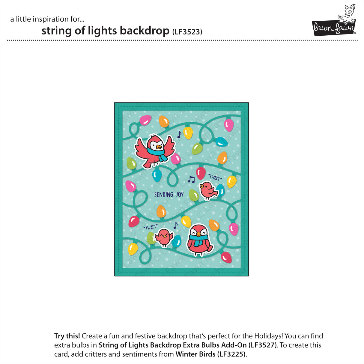 LF3526 - Lawn Cuts - String of Lights Backdrop Dies