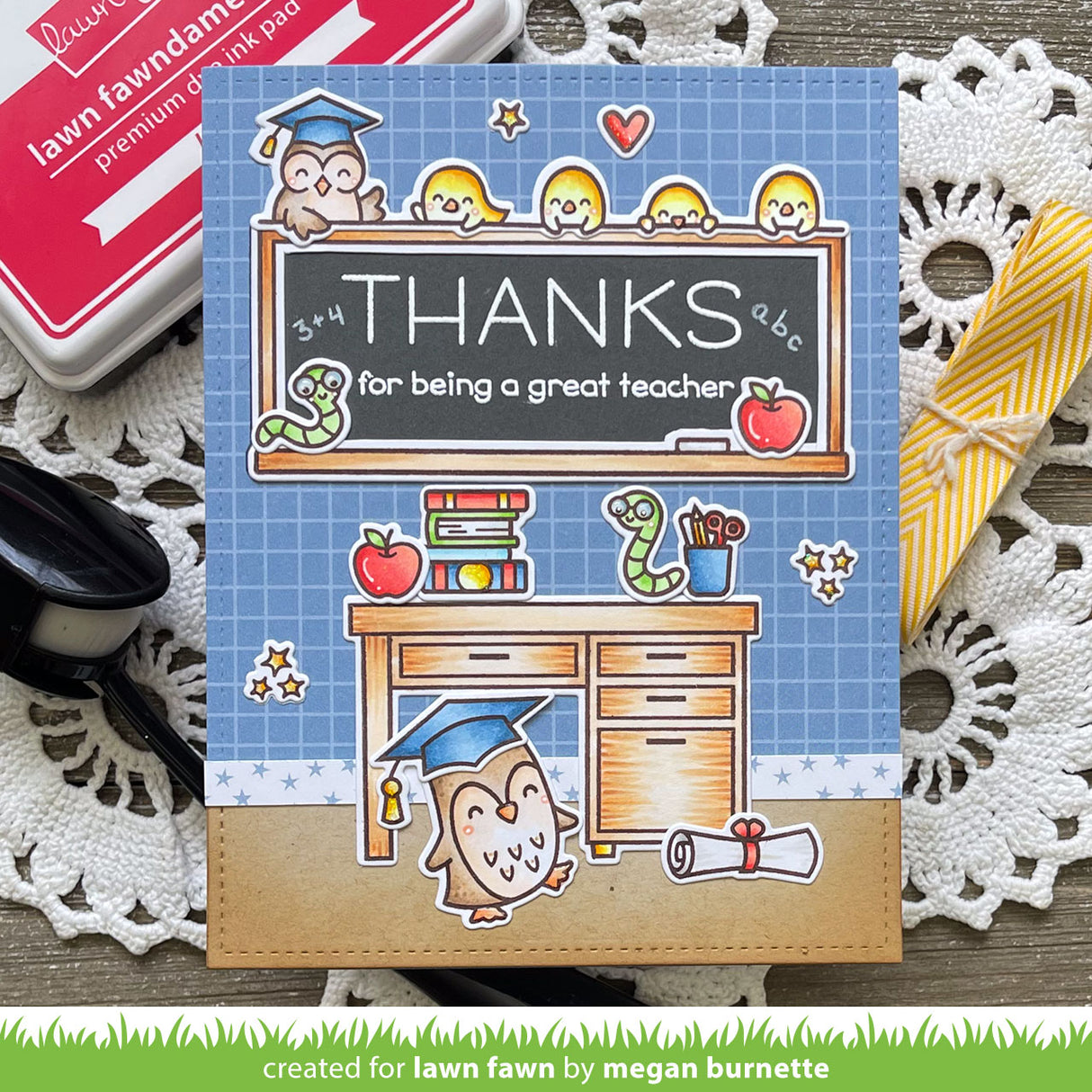 Lawn Fawn LF3740/LF3741 – Simply Celebrate Teachers Stamp & Die Bundle