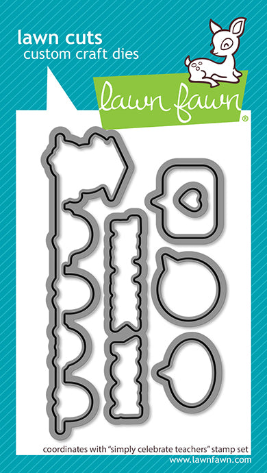 Lawn Fawn LF3740/LF3741 – Simply Celebrate Teachers Stamp & Die Bundle