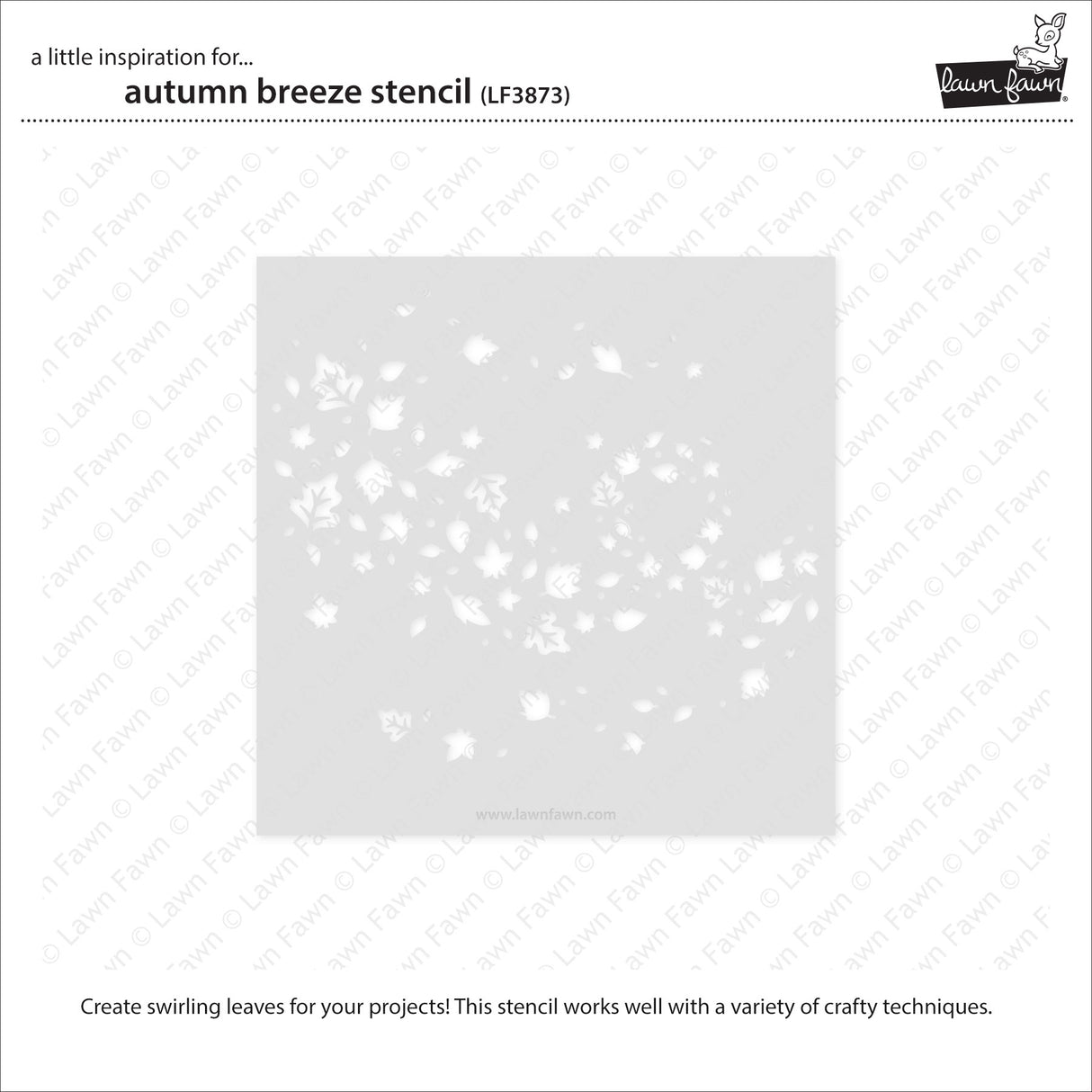 Lawn Fawn LF 3873 autumn breeze stencil