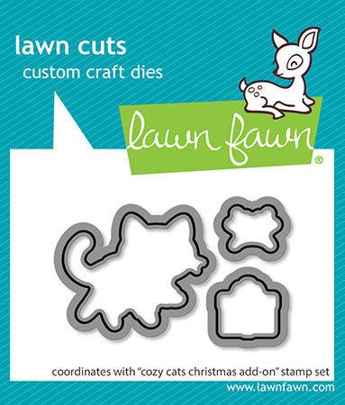 Lawn Fawn LF3900 - Lawn Cuts - Cozy Cats Christmas Add-On Dies