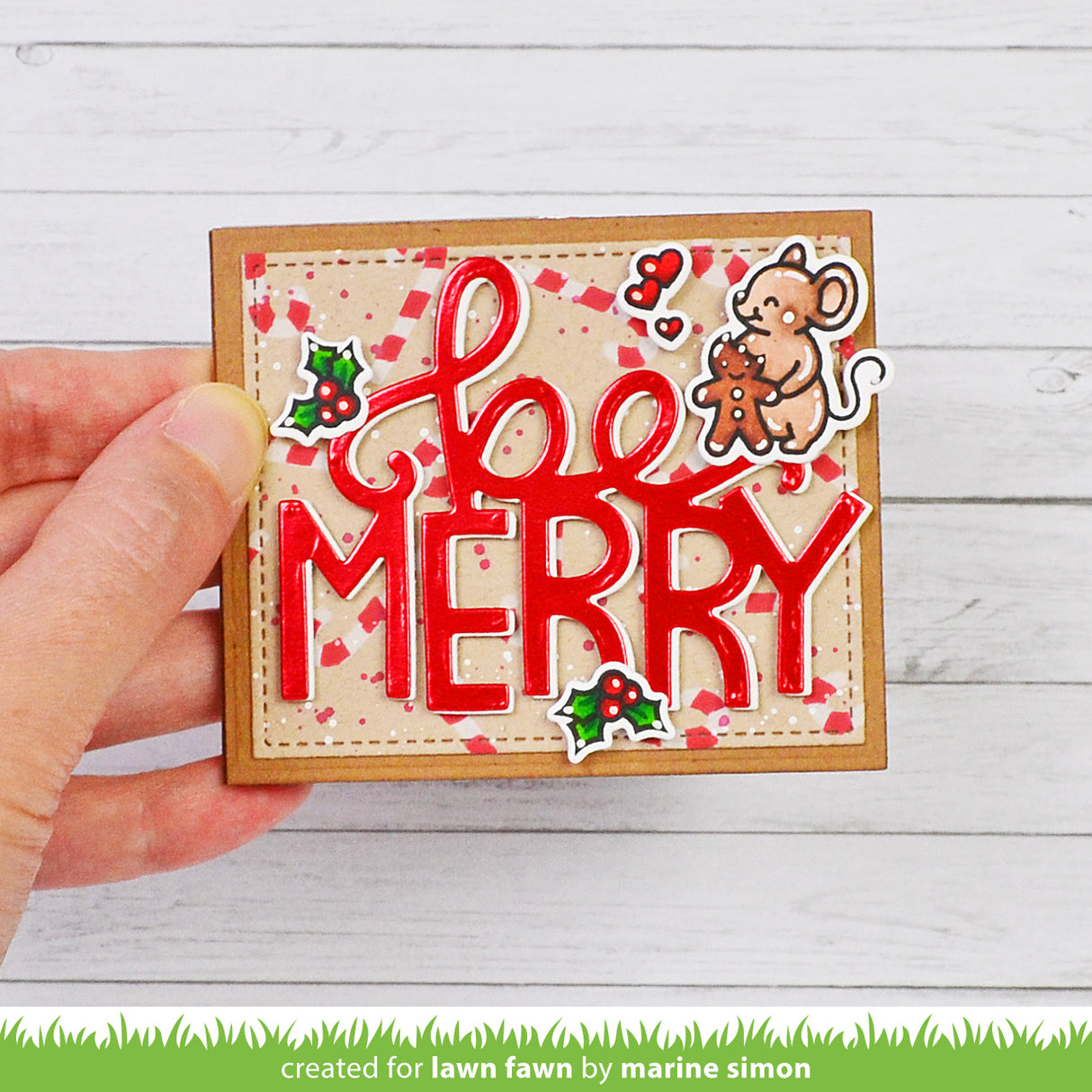 Lawn Fawn LF3918 - Lawn Cuts - Center Picture Window Card Holiday Add-On Dies