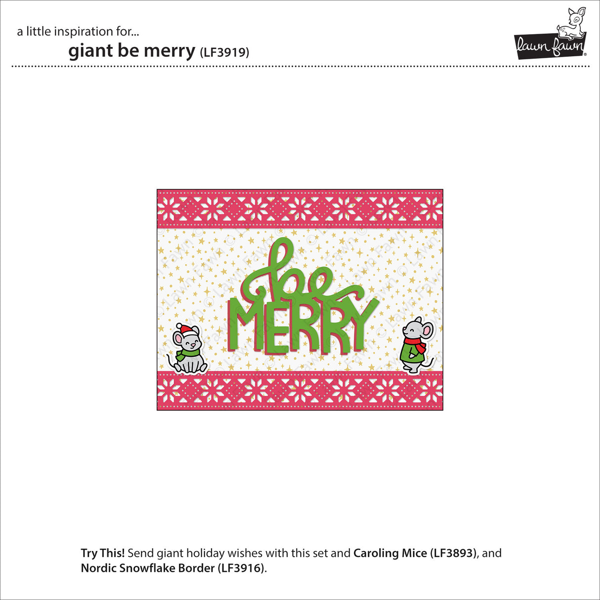 Lawn Fawn LF3919 - Lawn Cuts - Giant Be Merry Die