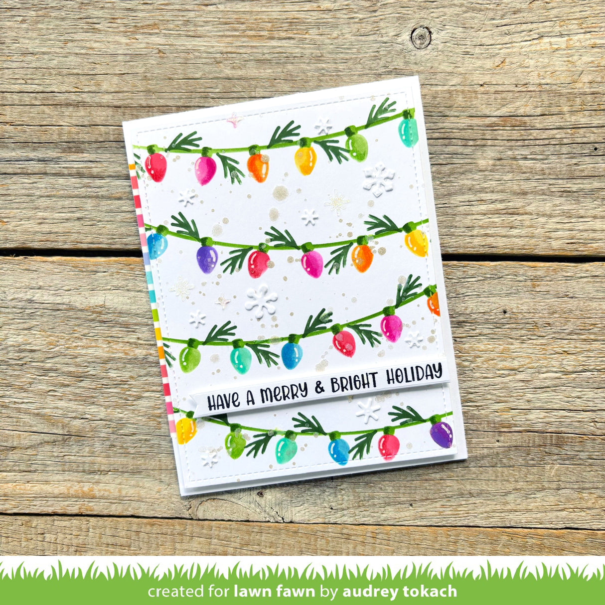 Lawn Fawn LF3924 - Lawn Clippings - String of Lights Background Stencils