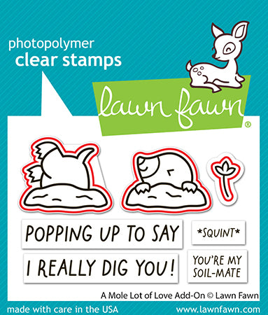 Lawn Fawn A Mole Lot of Love Add-On stamp, die and stencil LAF3945 ,LF3946, lf3947