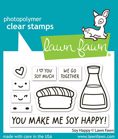 Lawn Fawn Soy Happy Stamp, Die and stencil Lf3954 , Lf3955, Lf3956