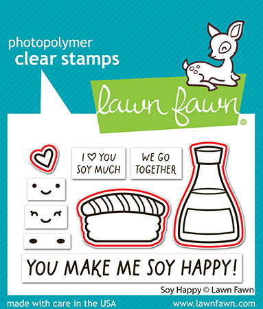 Lawn Fawn Soy Happy Stamp, Die and stencil Lf3954 , Lf3955, Lf3956