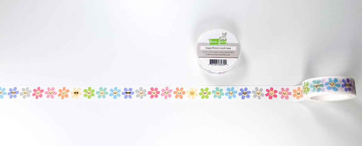 Lawn Fawn LF4021 – Happy Flowers Washi Tape