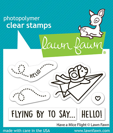 Lawn Fawn Have a Mice Flight Stamp & Die Bundle LF4040/LF4041